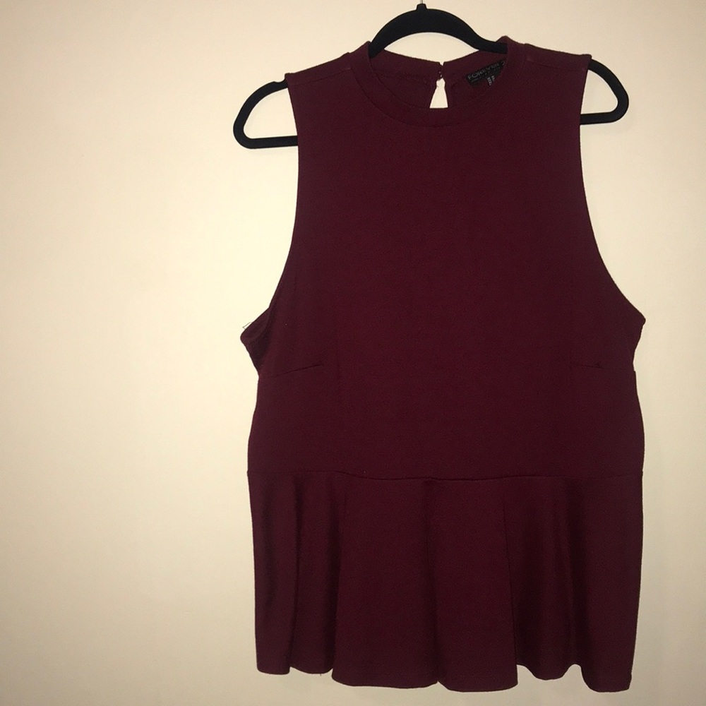 Maroon Peplum top
